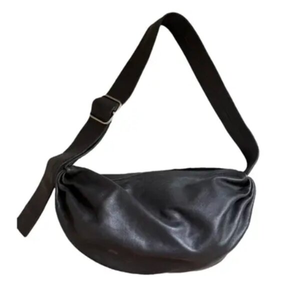 COS Black Leather Swing Crossbody Lemire Style Shoulder Sling Bag - HTF - Picture 3 of 17